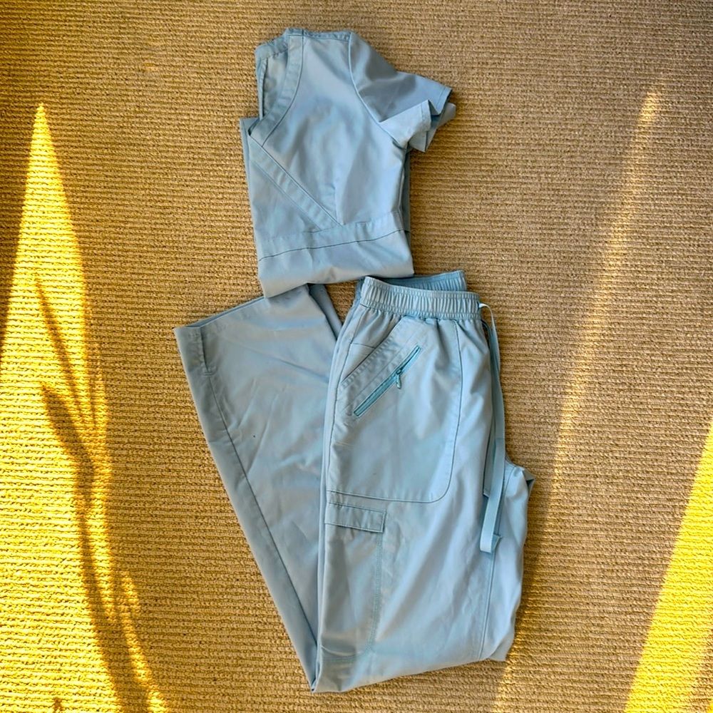 Light blue scrub set